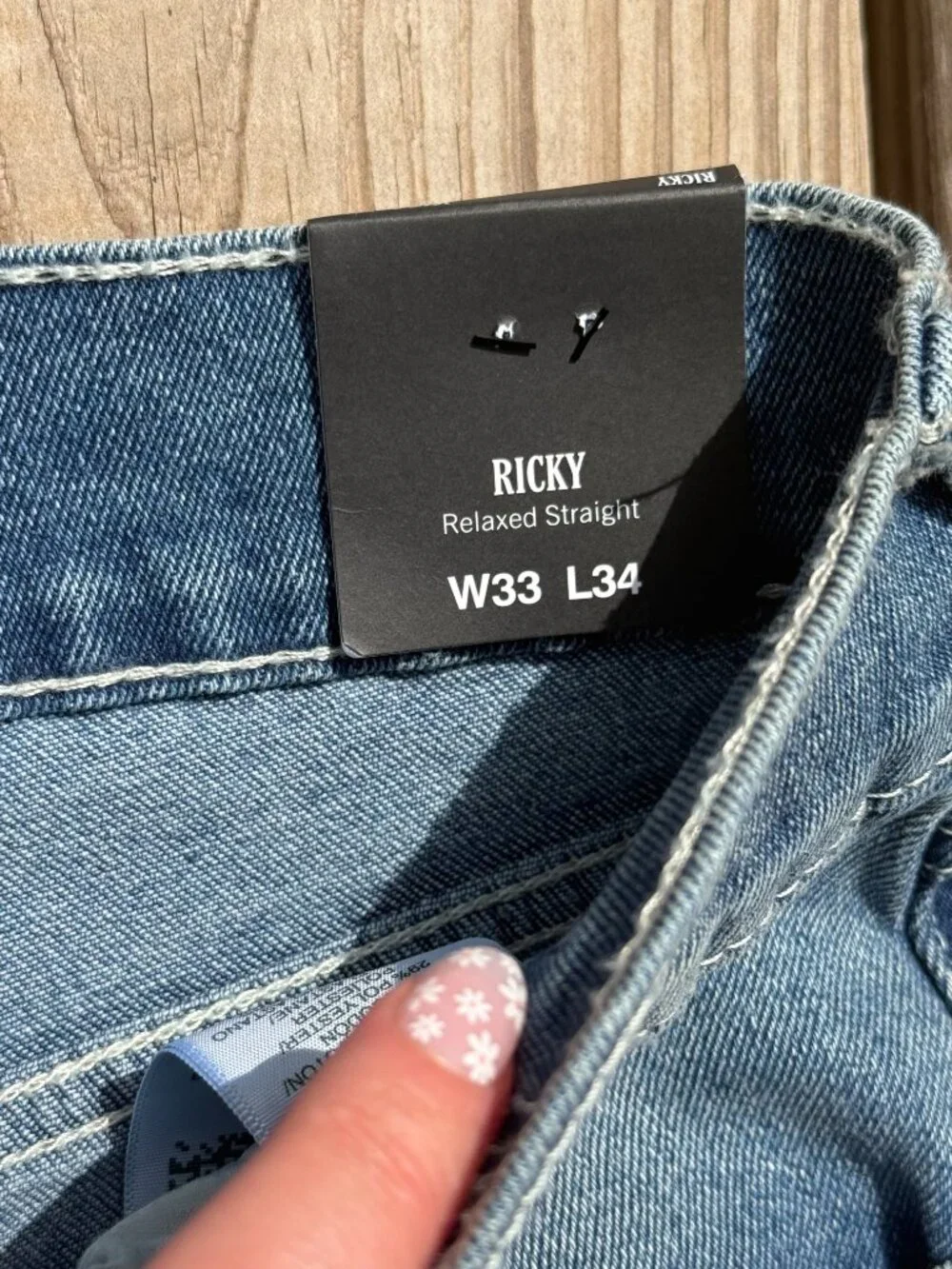 NWT True Religion Ricky Relaxed Straight Jeans Y2K Streetwear W33 L34 3870